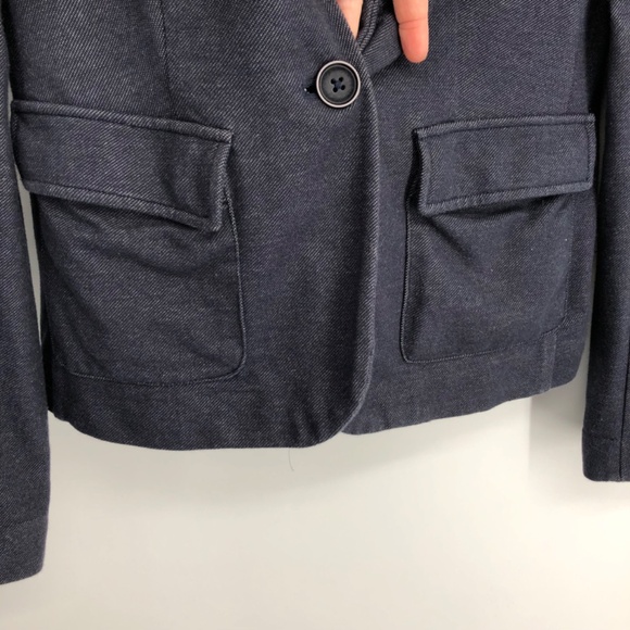 Banana Republic Womens Blazer Size 6 Blue Single Button Vented Lapels Office - Picture 5 of 13